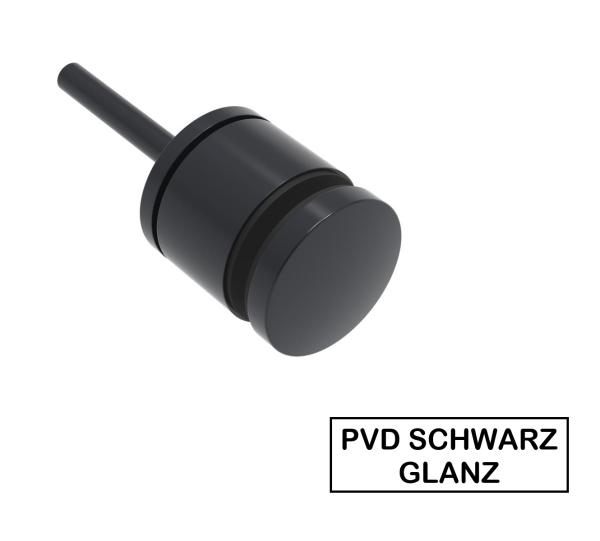 Punkthalter FLEX Schwarz PVD GLANZ Edelstahl V2A flexibel ∅50 mm für Glas 8,00-17,52 mm Black